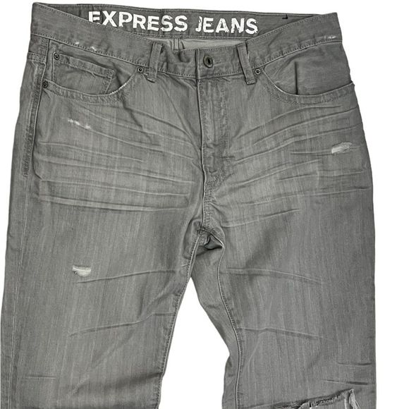 Express Jeans Mens Slim Low Rise Boot Cut 36x34 - Picture 5 of 12
